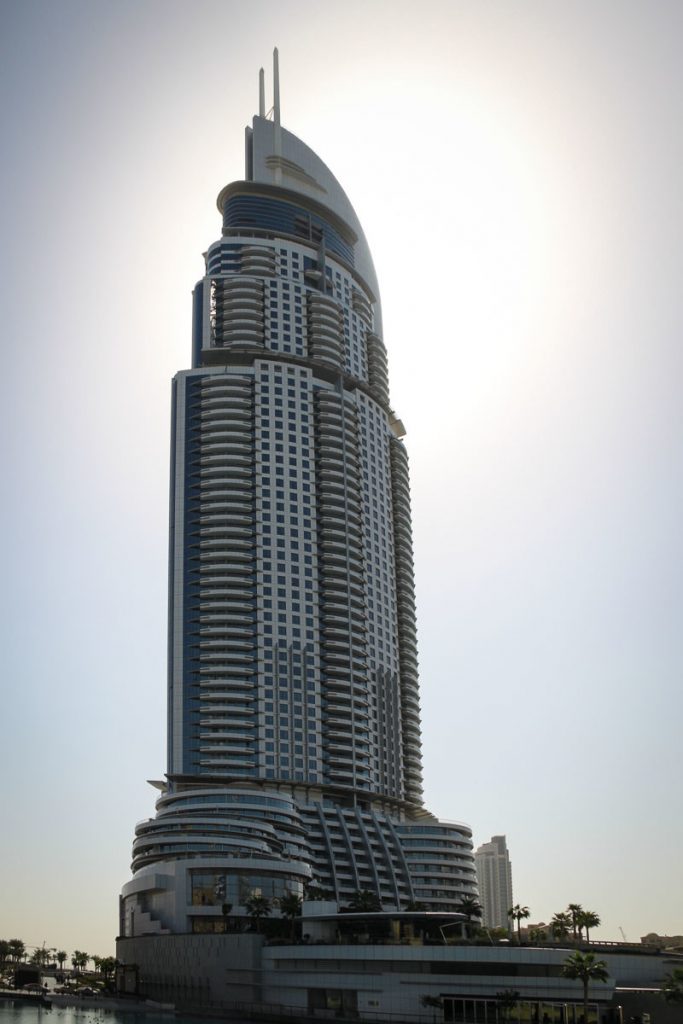 Blick auf das Hotel The Adress Downtown Dubai