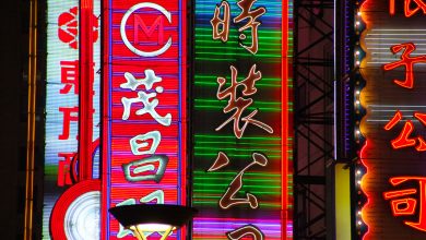 Leuchtreklame in Shanghai