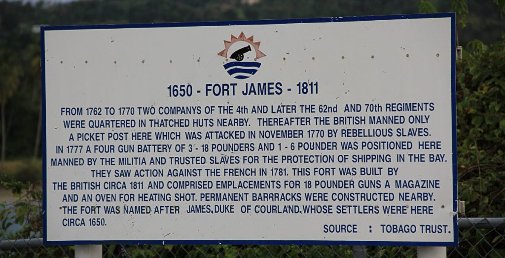 Infotafel von Fort James