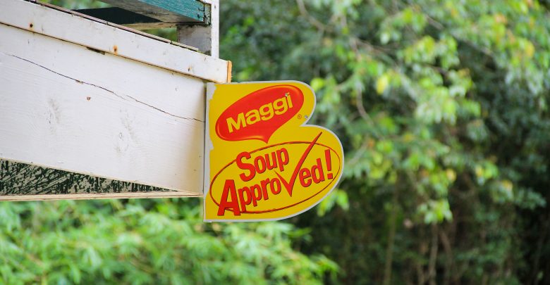 Maggi-Schild auf Tobago