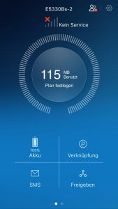 App vom Huawei E5330 3G mobile WiFi-Hotspot