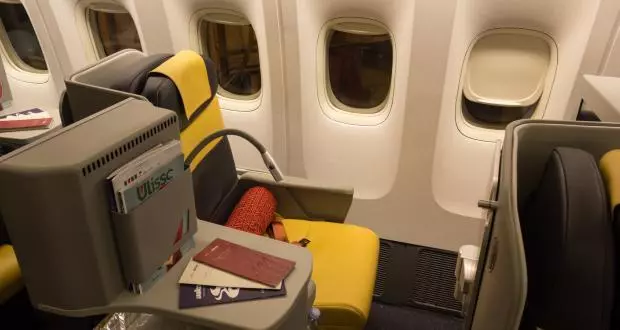 Fensterplatz in der neuen Alitalia Business-Class