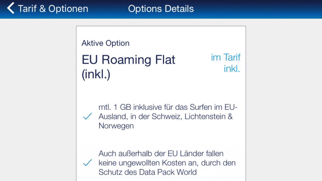 EU Roaming Flat bei o2