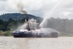 Feuerlöschübung auf dem Panama Kanal