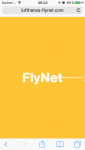 Screenshot Lufthansa FlyNet