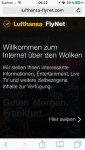 Screenshot Lufthansa FlyNet