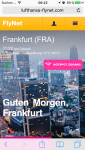 Screenshot Lufthansa FlyNet