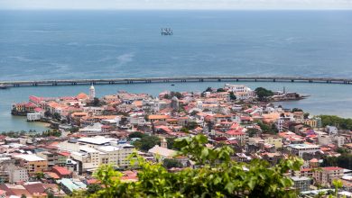 Blick vom Cerro Ancon auf Panamas Altstadt Casco Viejo
