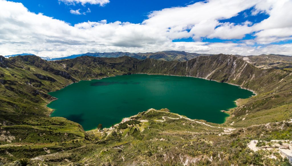 Die Quilotoa Lagune in Ecuador