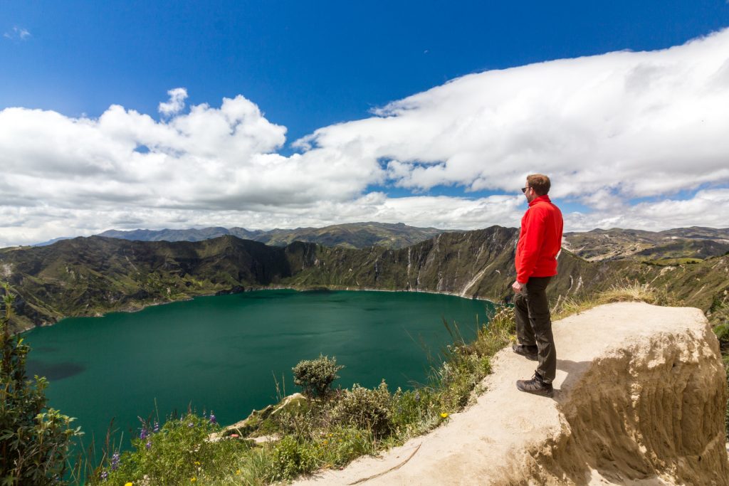 Blick auf die Quilotoa Lagune