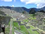 Blick über die Ruinen von Machu Picchu