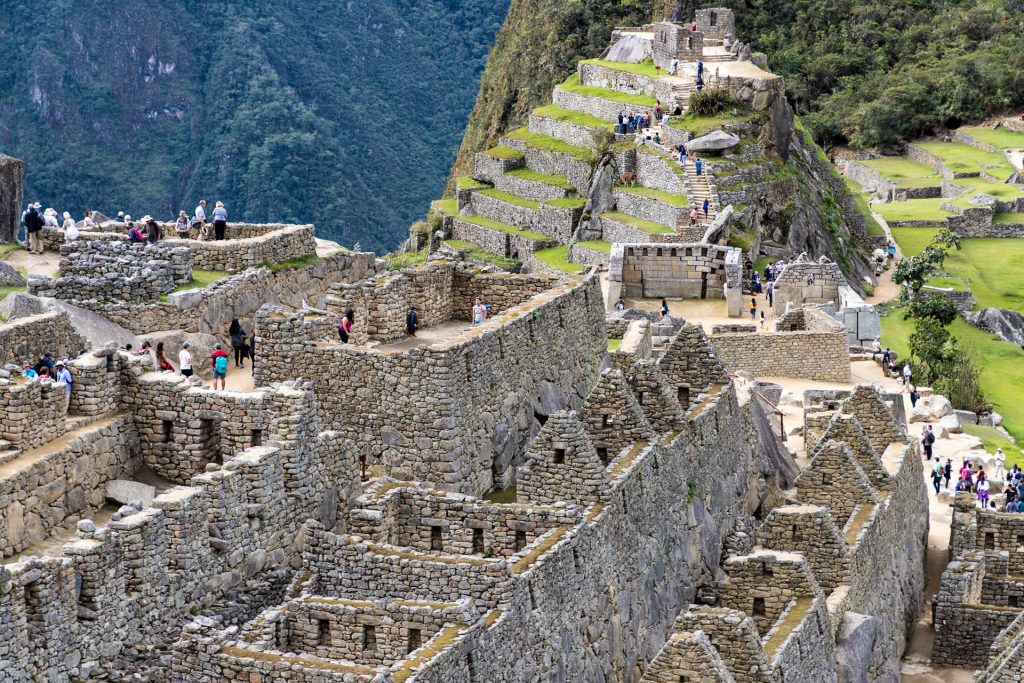 Steinhäuser in Machu Picchu