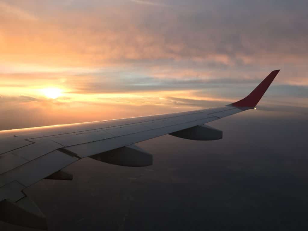 Fensterplatz im Flugzeug