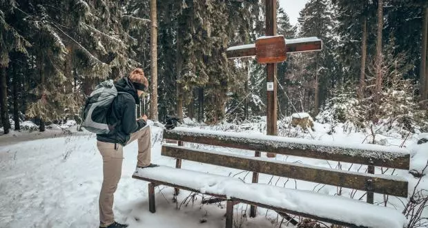 Wanderung auf die verschneide Martinshardt
