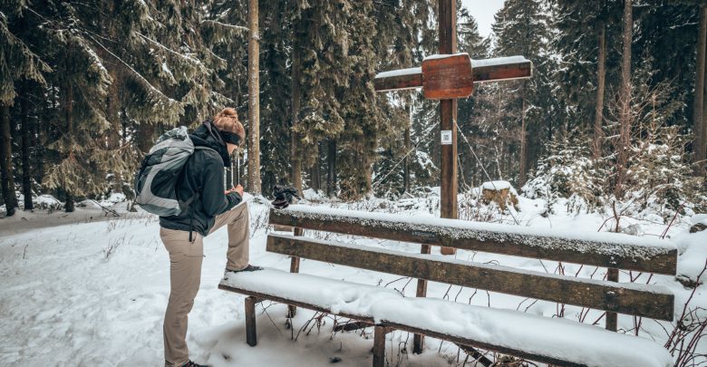 Wanderung auf die verschneide Martinshardt