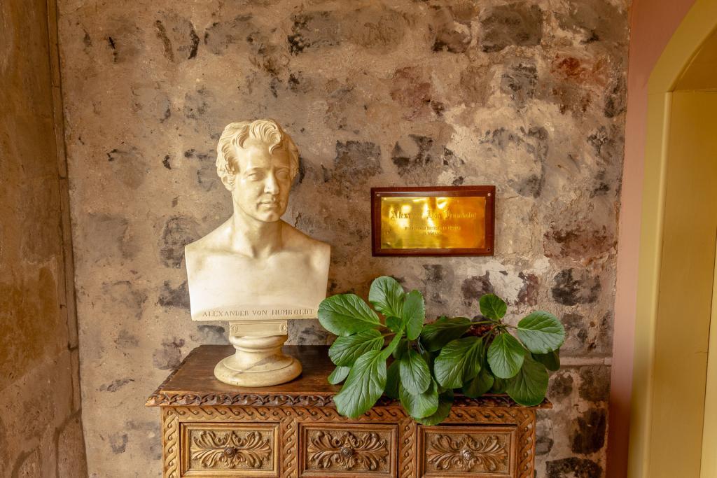 Die Büste von Alexander von Humboldt in der Hacienda La Ciénega