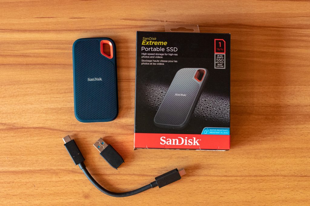 Sandisk Extreme Portable SSD - das Zubehör ist überschaubar