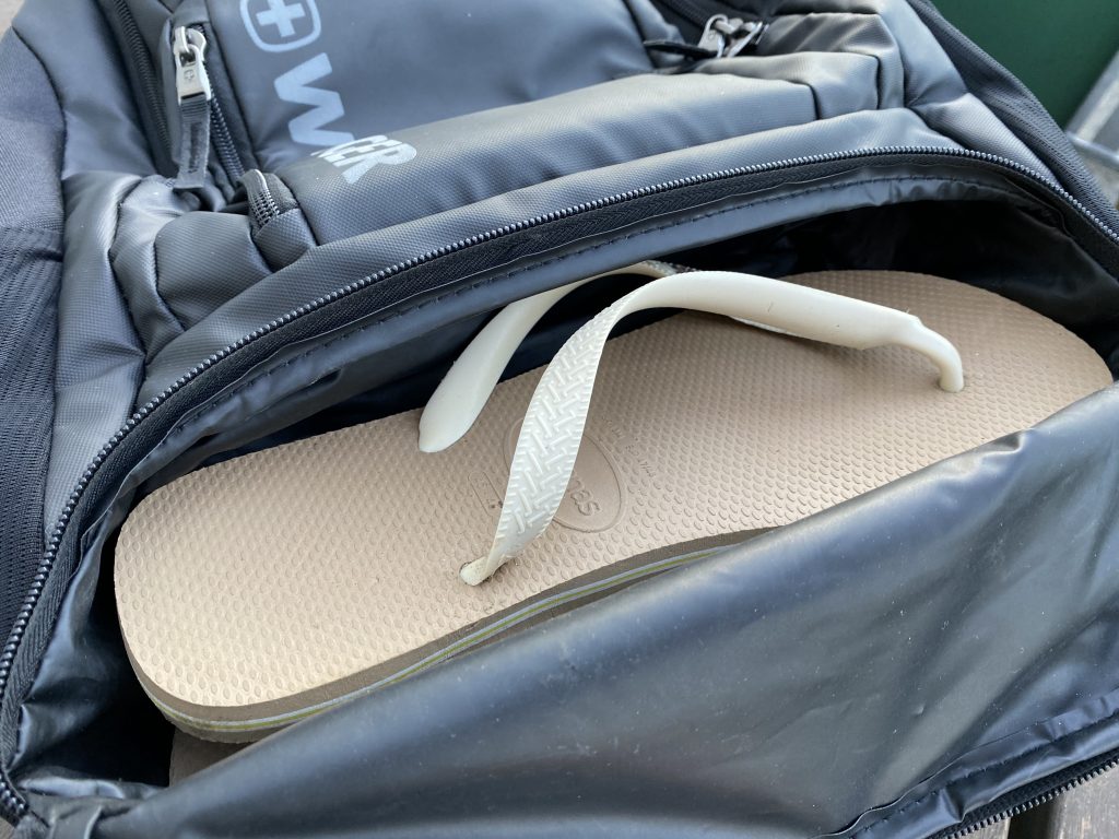 Blick in die separate Nass-Tasche