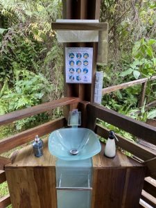 Selbst im Urwald wird auf Handhygiene