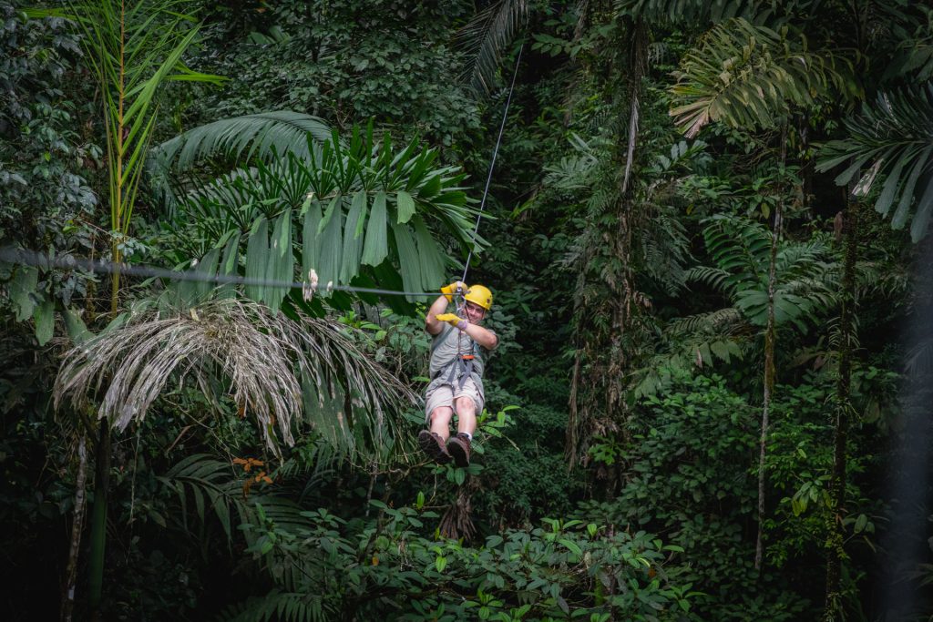 Zipline im Urwald von Costa Rica