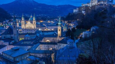 Salzburg in der Dämmerung