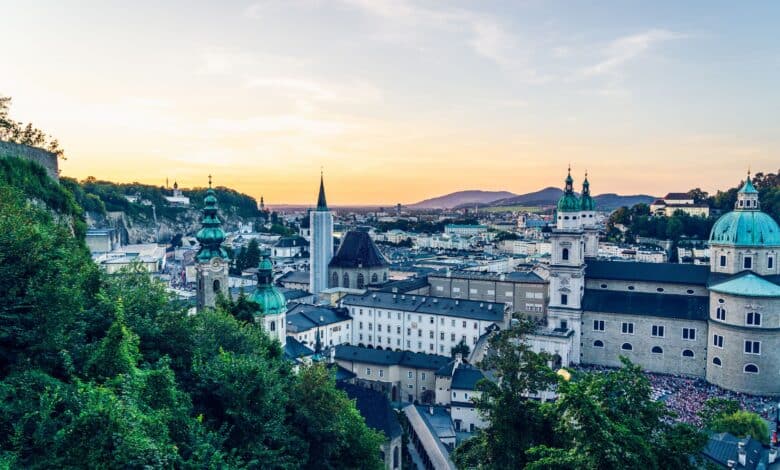Salzburg in der Dämmerung